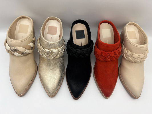 ROSH Women'S Closed Toe Dress Shoes 2 inch gót với dây đeo dệt