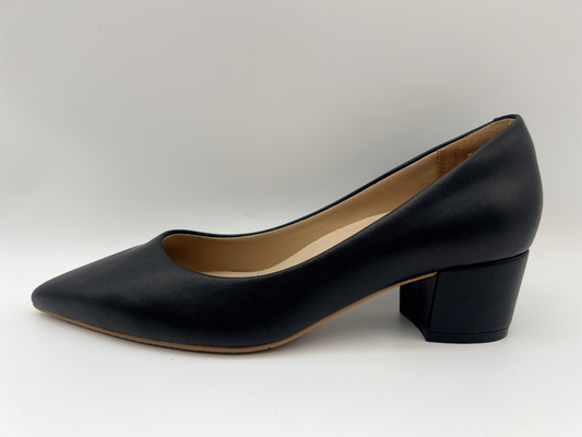 Nappa Leather Black Dresses Dress Shoes Shoes Vải mềm Giày cao gót nhọn ngón chân thấp