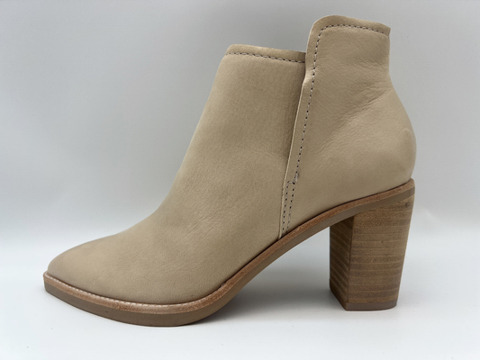 Womens Slip On Giày cao gót bằng da thật, Giày cao đến mắt cá chân thời trang màu hồng