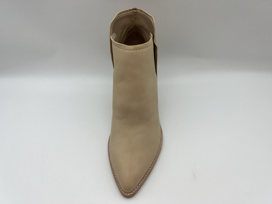 Womens Slip On Giày cao gót bằng da thật, Giày cao đến mắt cá chân thời trang màu hồng