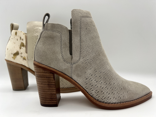 Gót abs với đế ngoài TPR ， da lộn mềm và da lông kim loại Womens Dress Boots mắt cá chân