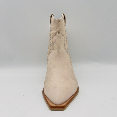 Bone Womens Leather Dress Boots Thoải mái cho Phụ nữ Thoải mái Boots mắt cá chân có đinh thêu