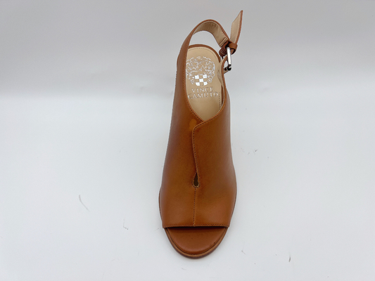 Tan High Heel Open Toe Sandals # 6 - # 11 Da thật Dép nữ SGS