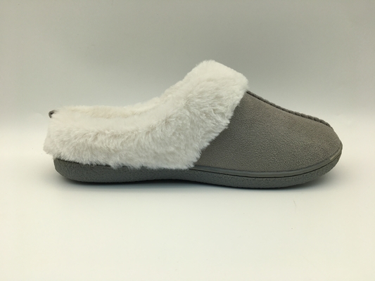 Mùa đông Ấm áp Lông cừu Dép đi trong nhà Thoải mái Hai tông màu Giày da Microsuede Upper