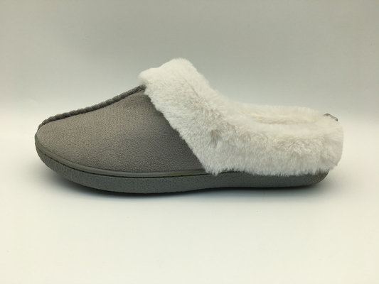 Mùa đông Ấm áp Lông cừu Dép đi trong nhà Thoải mái Hai tông màu Giày da Microsuede Upper