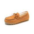 Flat Gân Bò Plus Velvet Casual Ladies Cotton Shoes Lazy