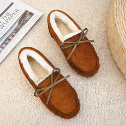 Giày mùa thu và mùa đông dành cho bà bầu cỡ lớn, giày đế dày bằng vải cotton ấm áp sang trọng