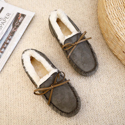 Giày mùa thu và mùa đông dành cho bà bầu cỡ lớn, giày đế dày bằng vải cotton ấm áp sang trọng