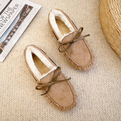 Giày mùa thu và mùa đông dành cho bà bầu cỡ lớn, giày đế dày bằng vải cotton ấm áp sang trọng