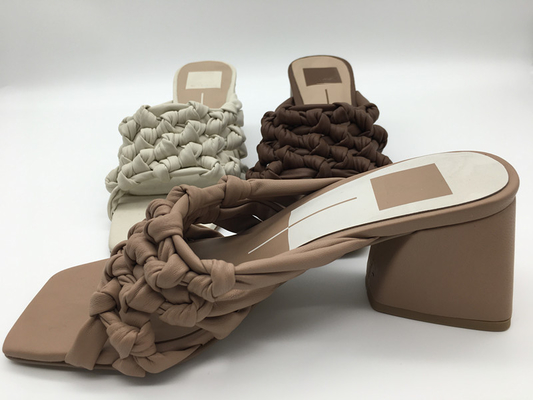 ODM Womens Chunky Platform Sandals Brown Beige Thời trang Thông thường Dép nữ