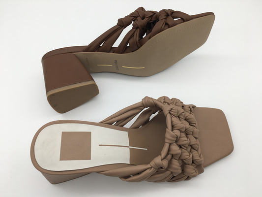 ODM Womens Chunky Platform Sandals Brown Beige Thời trang Thông thường Dép nữ