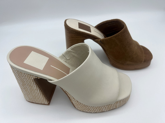 Giày da nữ thoải mái ODM Brown Open Toe Heel Sandals