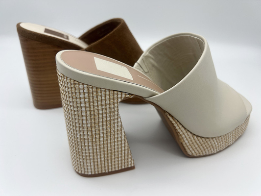 Giày da nữ thoải mái ODM Brown Open Toe Heel Sandals