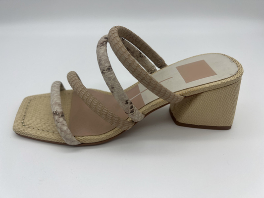 Python Print Ladies Dép da mềm Lt Tan / Off White Dép xỏ ngón dễ thương