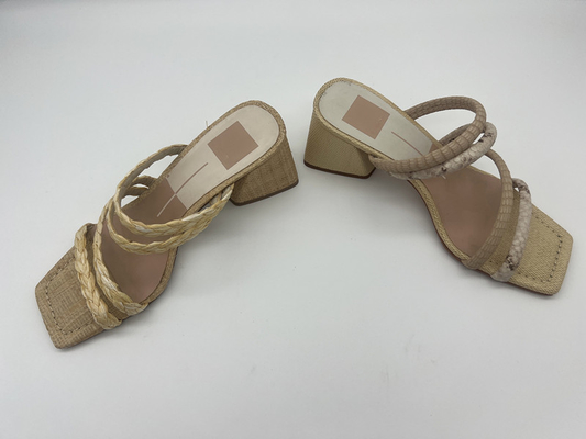 Python Print Ladies Dép da mềm Lt Tan / Off White Dép xỏ ngón dễ thương