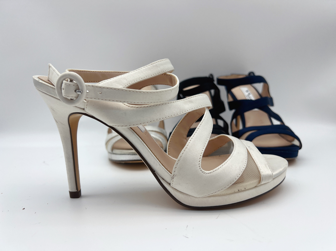 Open Toe Stiletto Elastic Strap Dép cao gót Da Nappa mềm / Phù hợp với lưới mềm