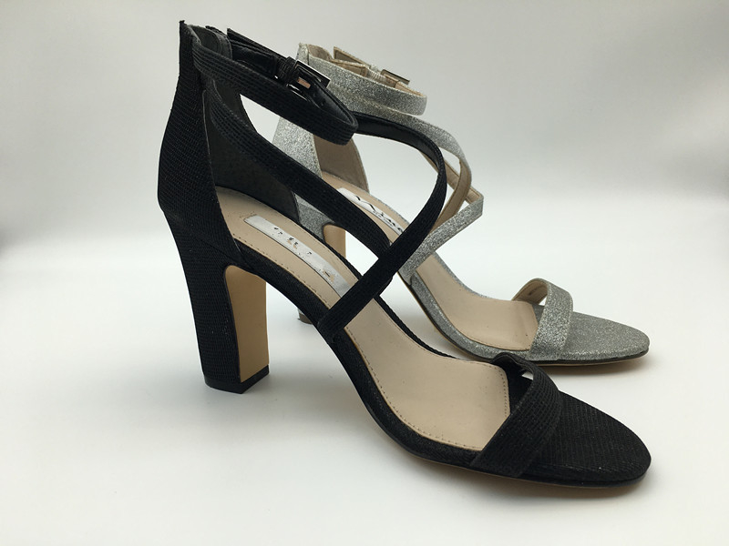 SGS Leather Open Toe Sandals Dép có dây đeo đơn của nữ với YKK Nylon Zipper