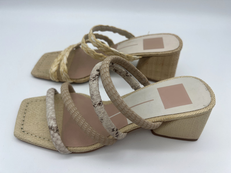 Python Print Ladies Dép da mềm Lt Tan / Off White Dép xỏ ngón dễ thương